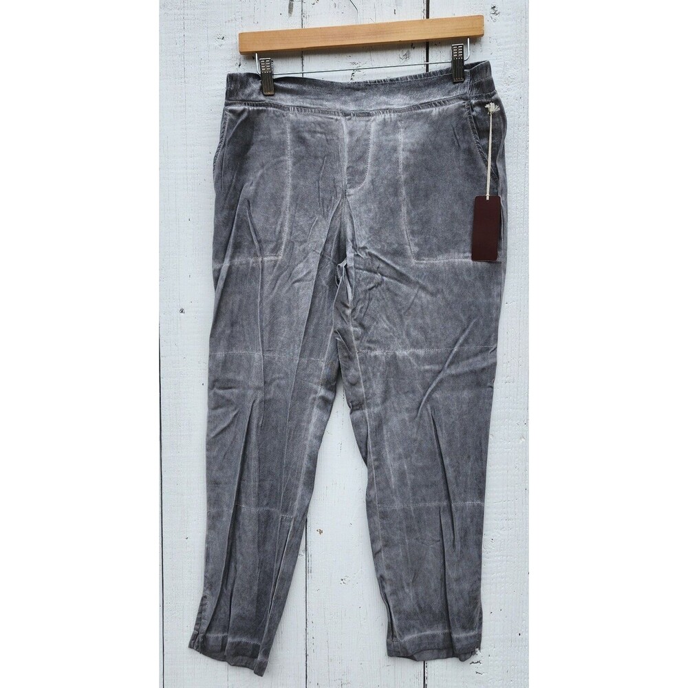 XCVI Women's Vintage Wash Crop Utility Pant Gray Size S NEW